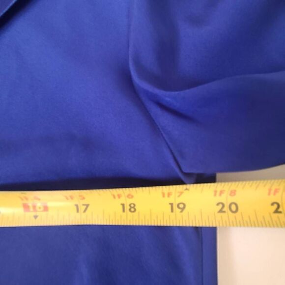 Piazza Sempione Womens Blouse Cowl Neck Quarter Sleeve Relaxed Fit Blue Medium - Picture 11 of 13